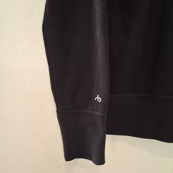 Rag & Bone Standard Issue Long-Sleeve‎ Black Sweatshirt Sz XS Normcore - Picture 3 of 8
